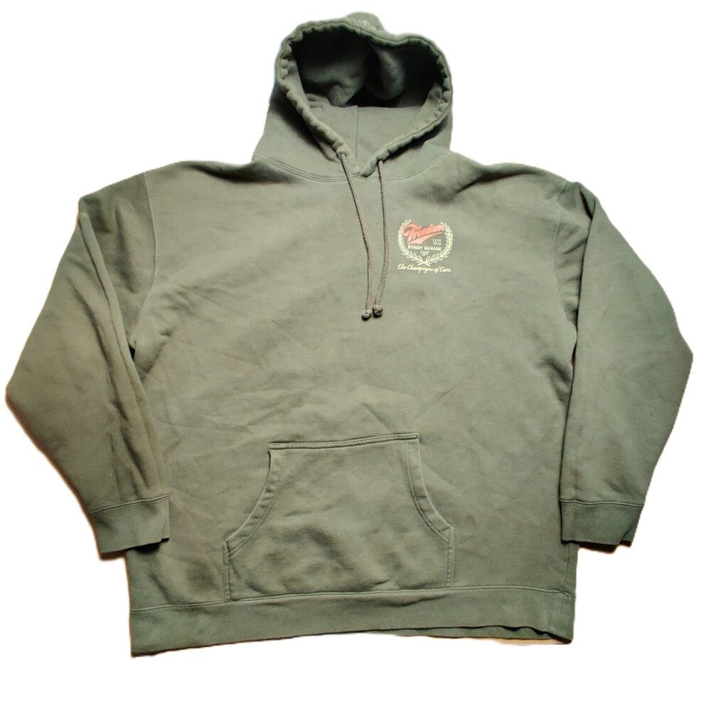 Independent Trading Co Hoodie Freedom Street Garage Green Sweatshirt 3XL